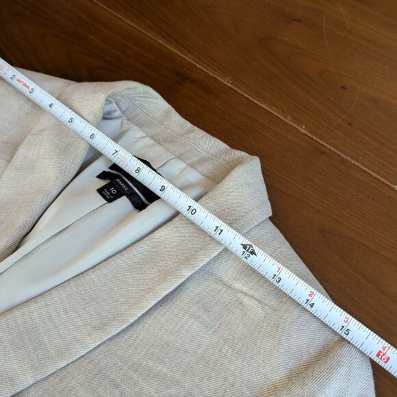 J.Crew Parke Stretch Natural/Cream Linen Blend Single-breasted Blazer, size 10 - Picture 6 of 10